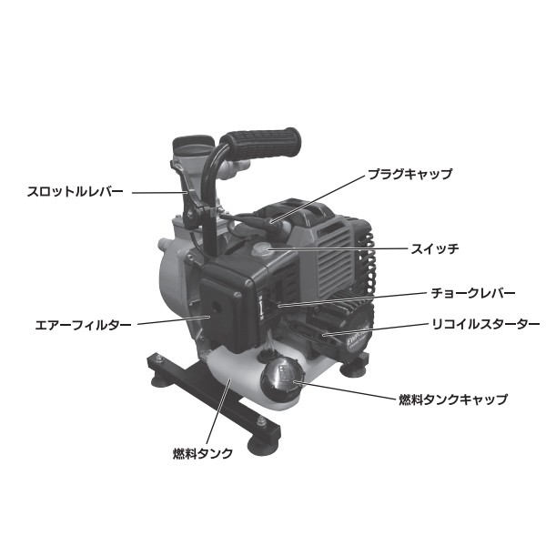 エンジンポンプ 2サイクル 1インチ 最大吐出量120L/min EWP-10D 4サイクルエンジンポンプ 農業用 農業機械 農機具 吸水 排水  ナカトミ(NAKATOMI) ドリームパワー : 58605 : くらしのeショップ - 通販 - Yahoo!ショッピング