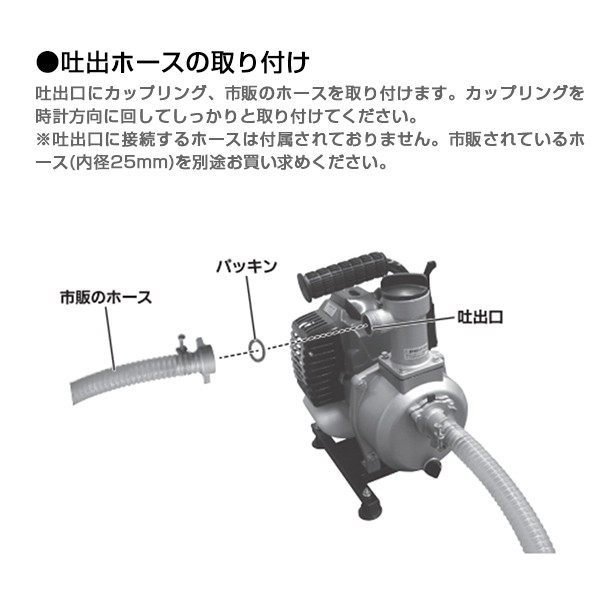 エンジンポンプ 2サイクル 1インチ 最大吐出量120L/min EWP-10D 4サイクルエンジンポンプ 農業用 農業機械 農機具 吸水 排水  ナカトミ(NAKATOMI) ドリームパワー : 58605 : くらしのeショップ - 通販 - Yahoo!ショッピング