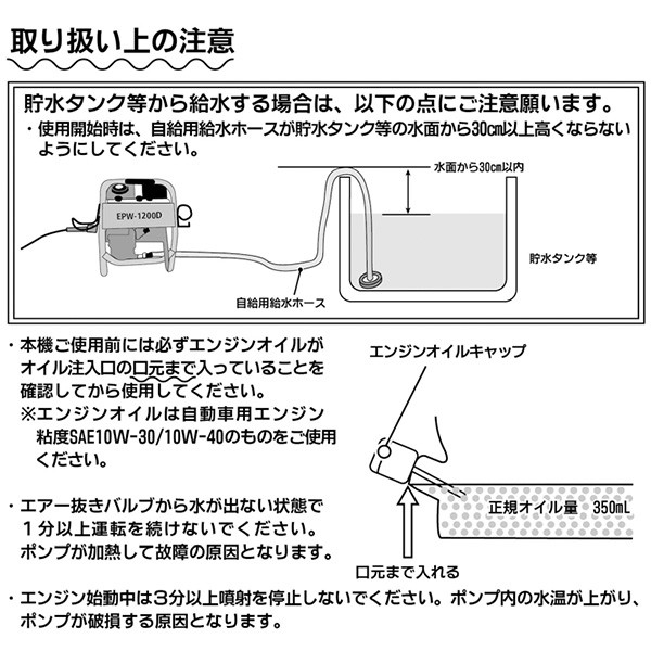 高圧洗浄機 エンジン式 高圧ホース10m付き 最大圧力12MPa EPW-1200D 高圧洗浄器 外壁 玄関 掃除 清掃 家庭用 業務用 農家用  ナカトミ(NAKATOMI) ドリームパワー : 58608 : くらしのeショップ - 通販 - Yahoo!ショッピング