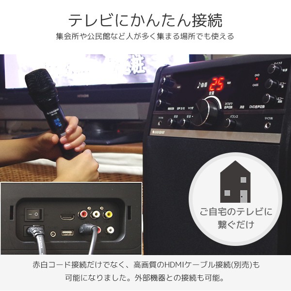 カラオケ カラオケセット 家庭用 DVDカラオケシステム ワイヤレス