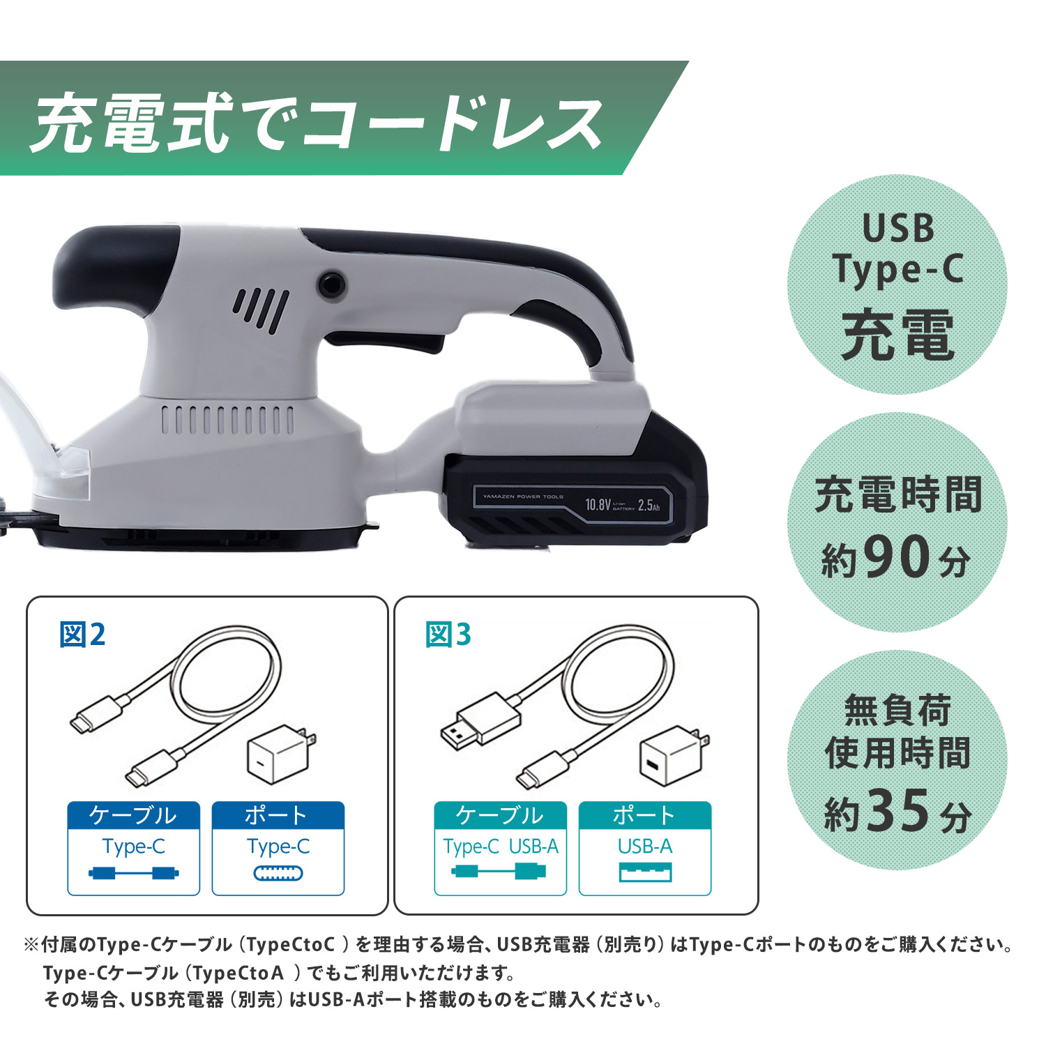 10.8Vバッテリー 充電式ヘッジトリマー YDH-1015 刈込幅300mm