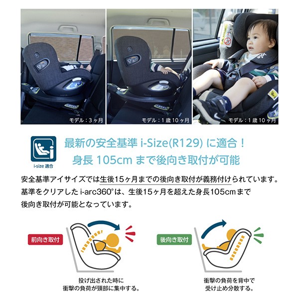 JOIE チャイルドシート アイ・アーク360 ISOFIX i-Size 日よけ 回転式(新生児-4歳位目安) 正規品 ベビーシート アイサイズ  回転 新生児 ベビー 赤ちゃん : op-86211 : くらしのeショップ - 通販 - Yahoo!ショッピング