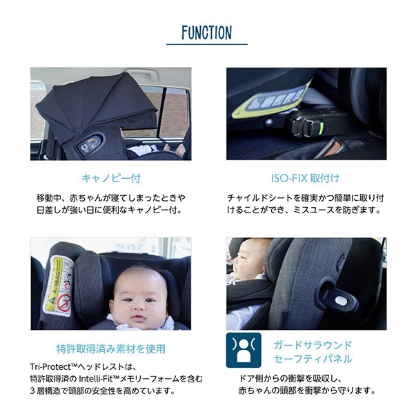 ジョイー Joie チャイルドシート アイ・アーク360 ISOFIX I-Size 日よ