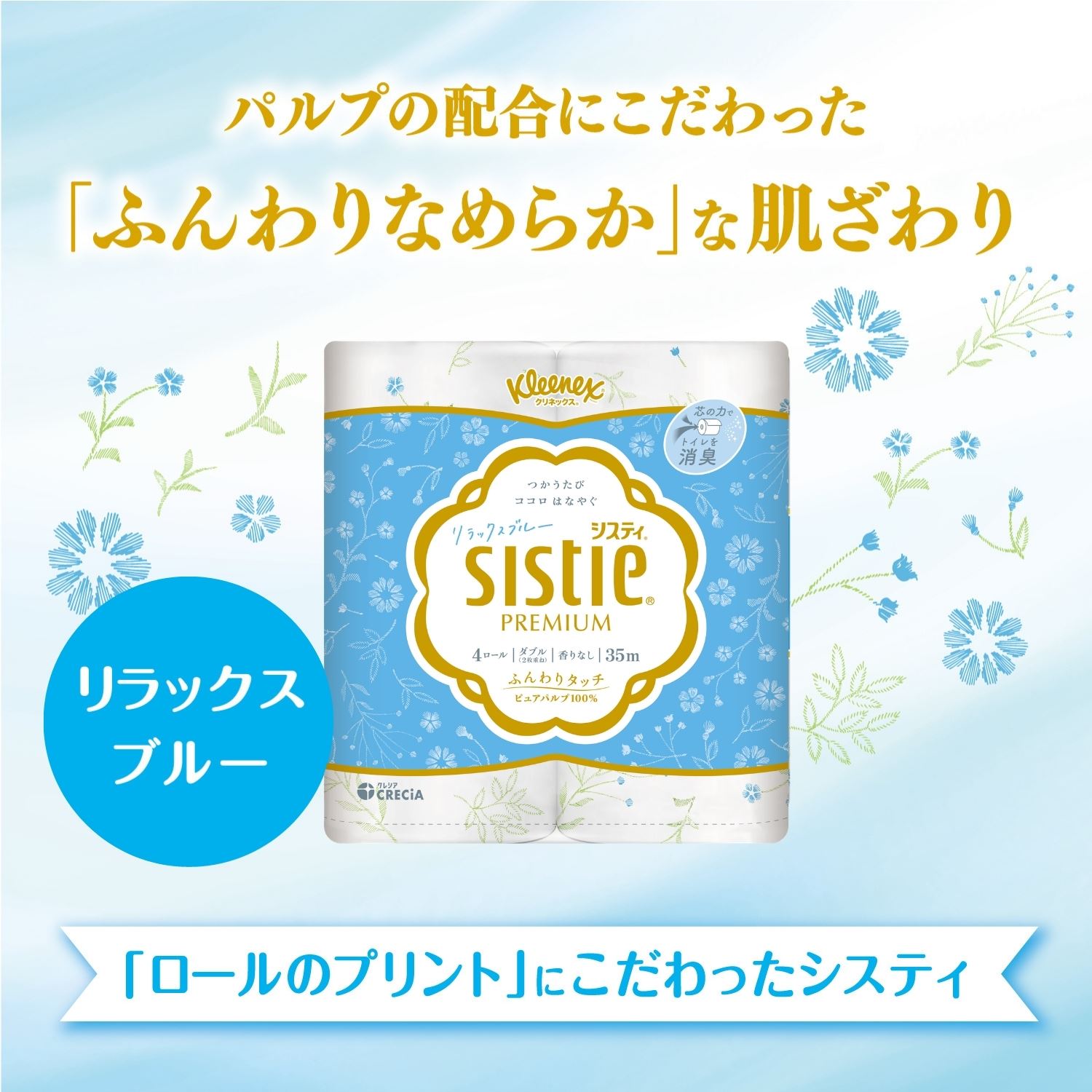 クリネックス トイレットペーパー システィ ダブル 無香料 4ロール×10