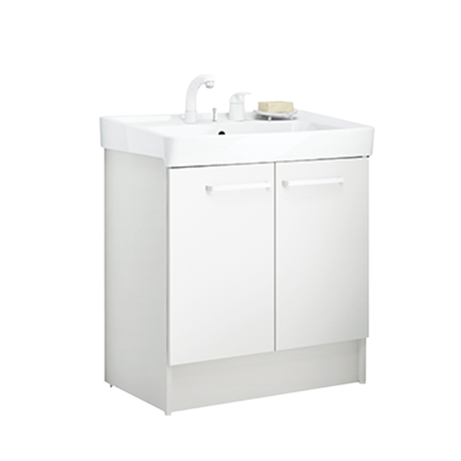 洗面化粧台 D7シリーズ 幅75cm 両開きタイプ シングルレバー洗髪