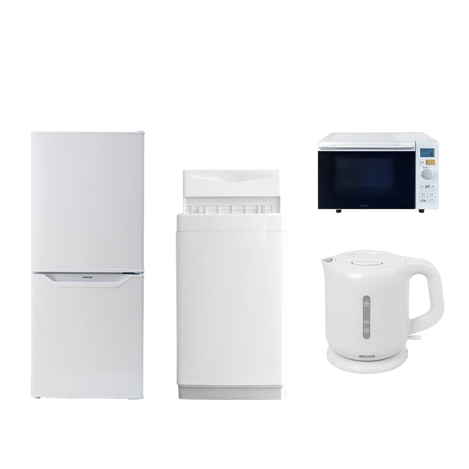 山善（YAMAZEN） 家電セット 一人暮らし 4点セット 冷蔵庫 106L 洗濯機 