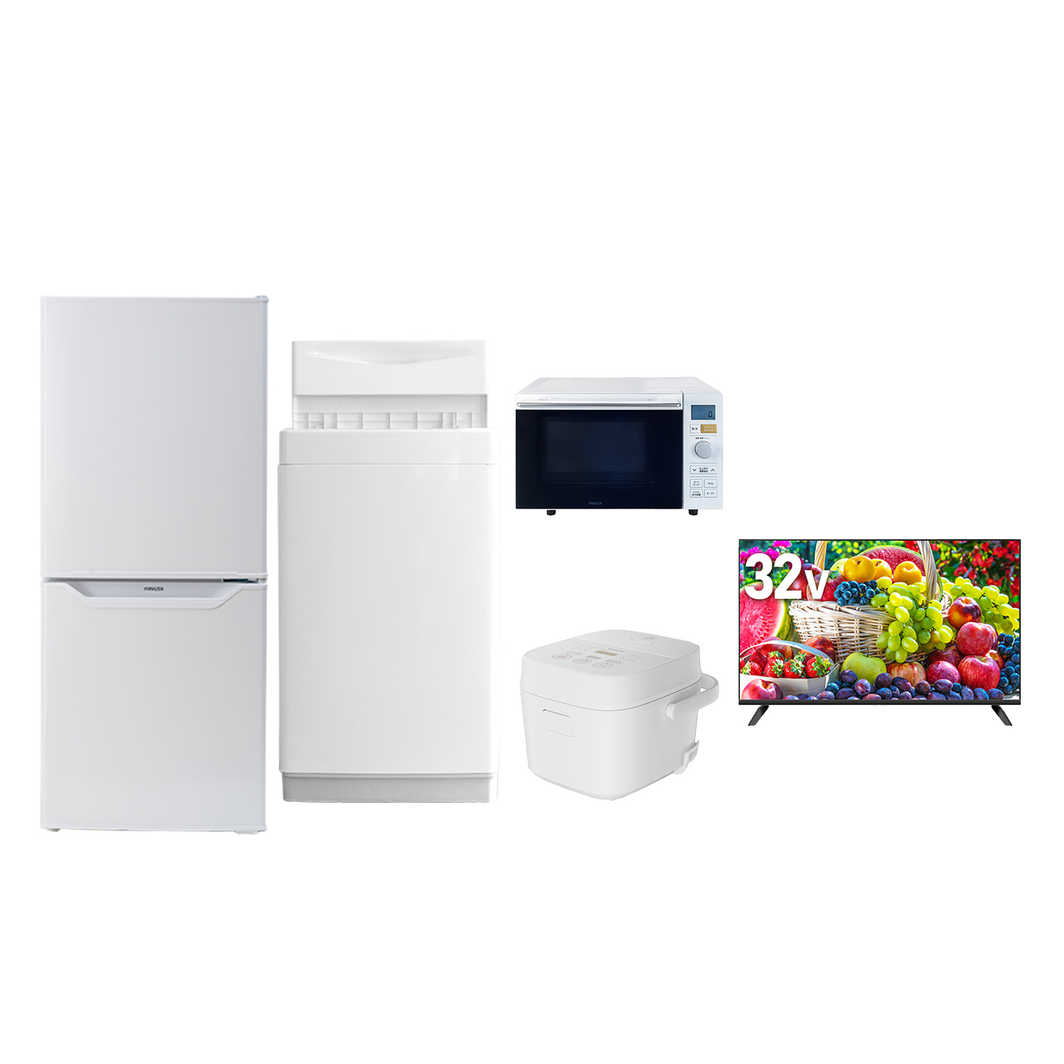 山善（YAMAZEN） 家電セット 一人暮らし 5点セット 冷蔵庫 106L 洗濯機