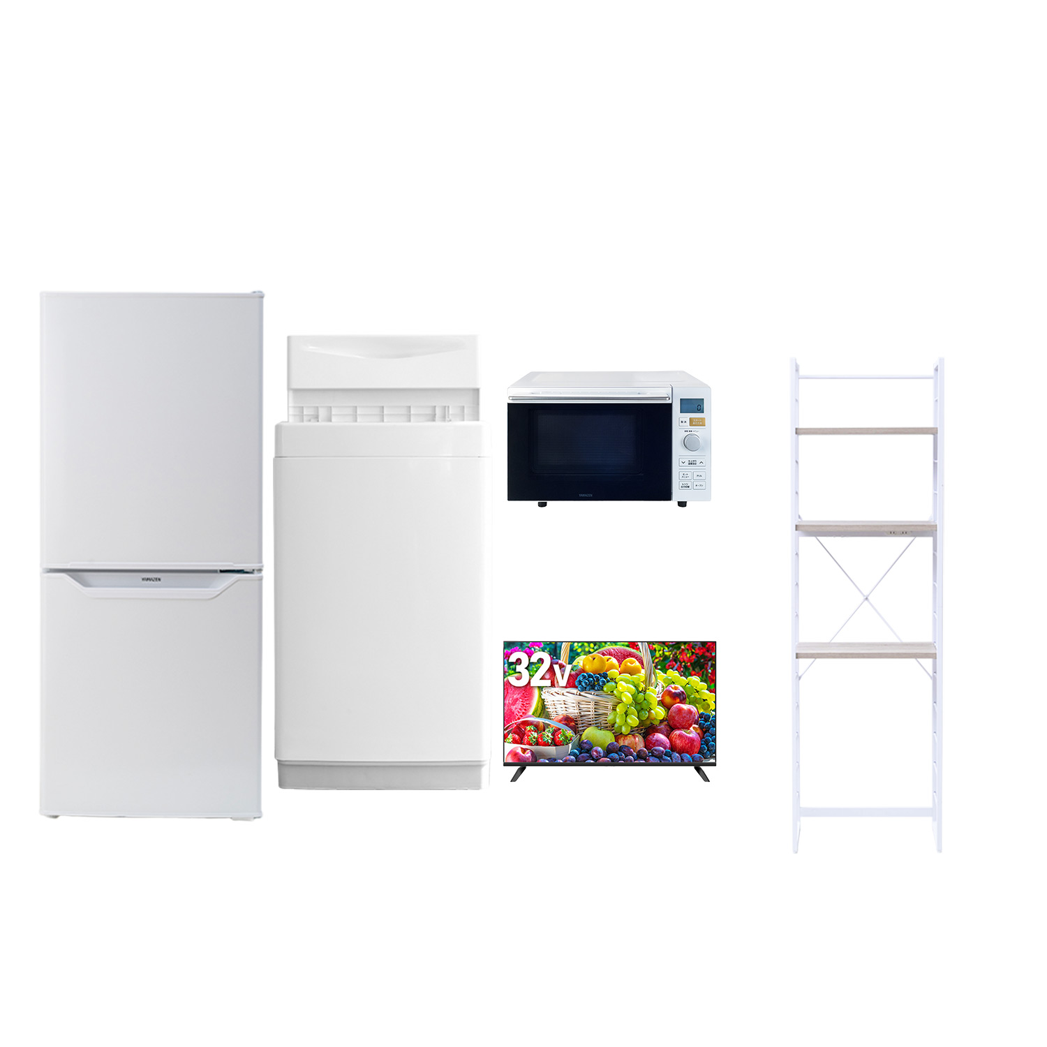 山善（YAMAZEN） 家電セット 一人暮らし 5点セット 冷蔵庫 106L 洗濯機
