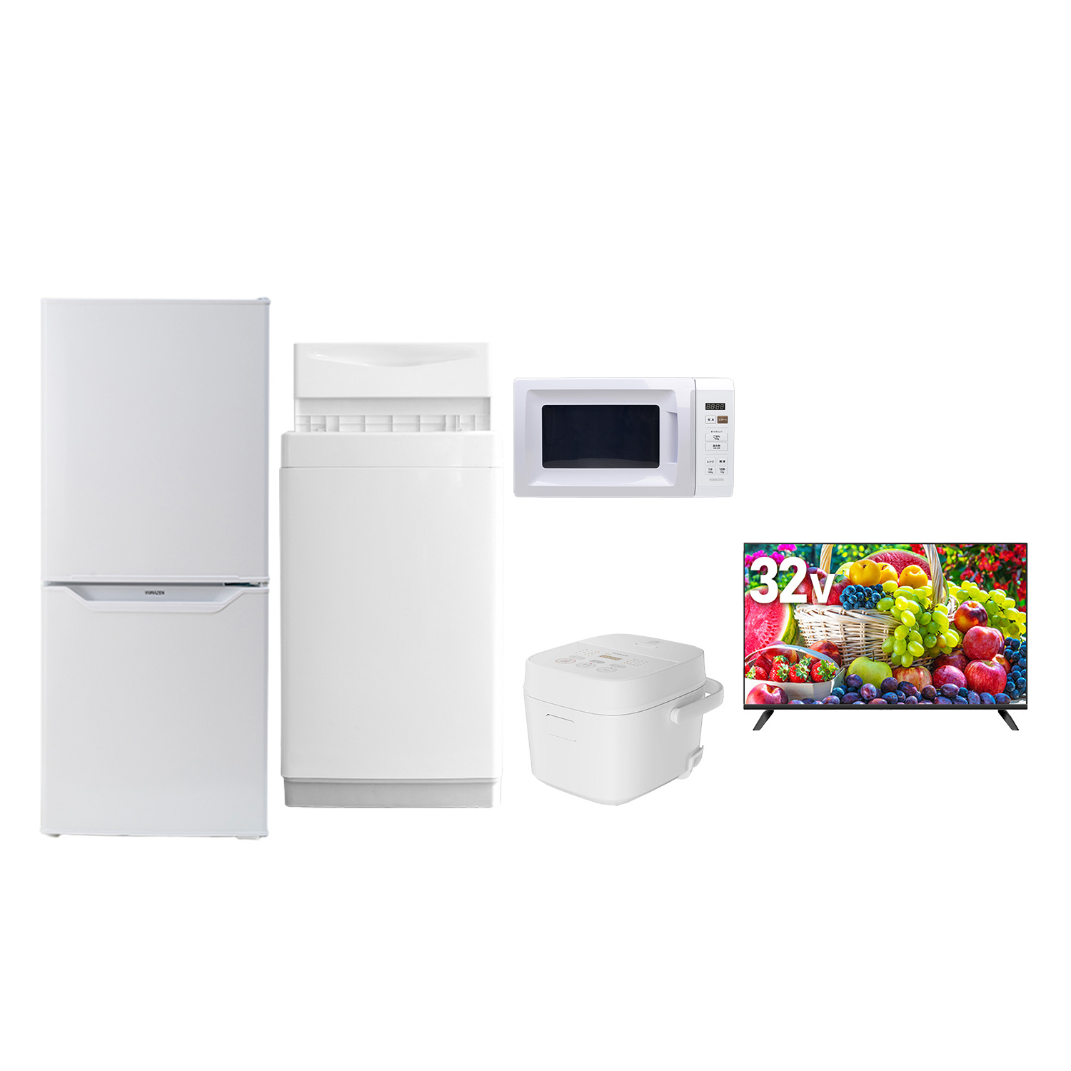 山善（YAMAZEN） 家電セット 一人暮らし 5点セット 冷蔵庫 106L 洗濯機