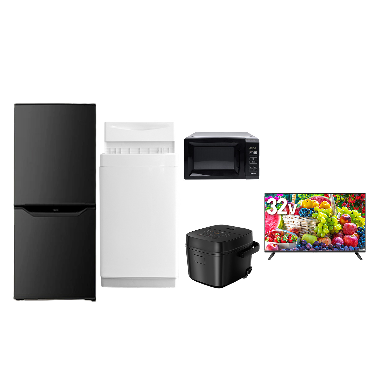 山善（YAMAZEN） 家電セット 一人暮らし 5点セット 冷蔵庫 106L 洗濯機