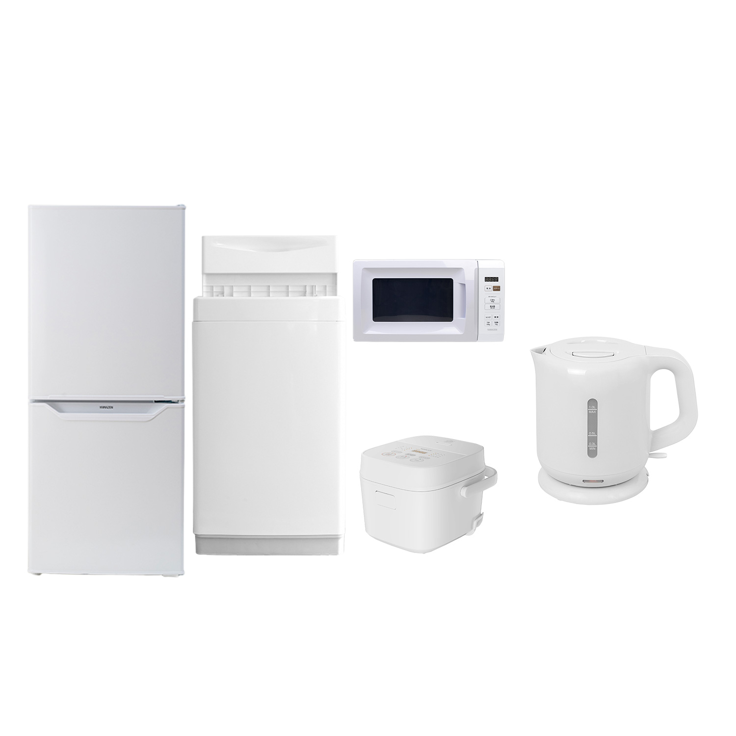山善（YAMAZEN） 家電セット 一人暮らし 5点セット 冷蔵庫 106L 洗濯機