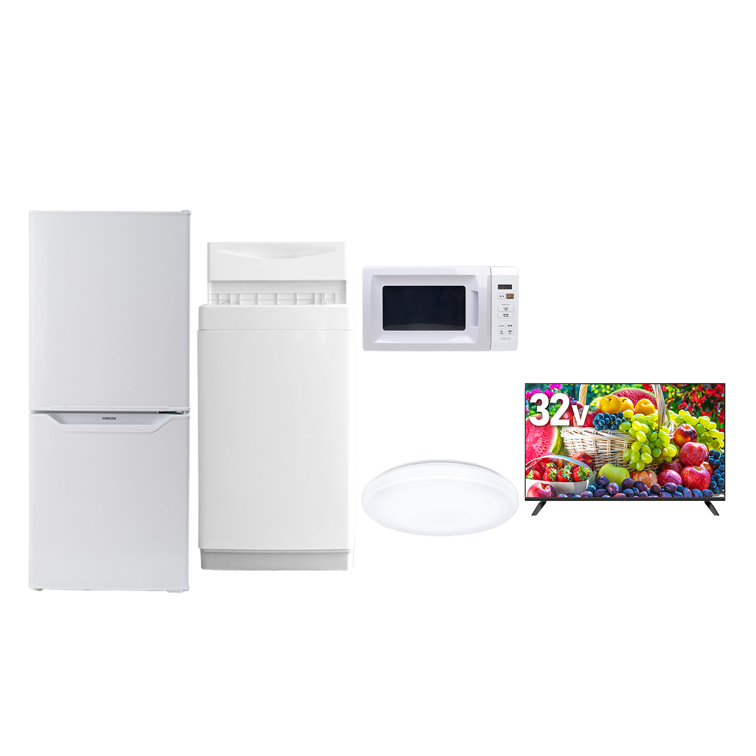 山善（YAMAZEN） 家電セット 一人暮らし 5点セット 冷蔵庫 106L 洗濯機