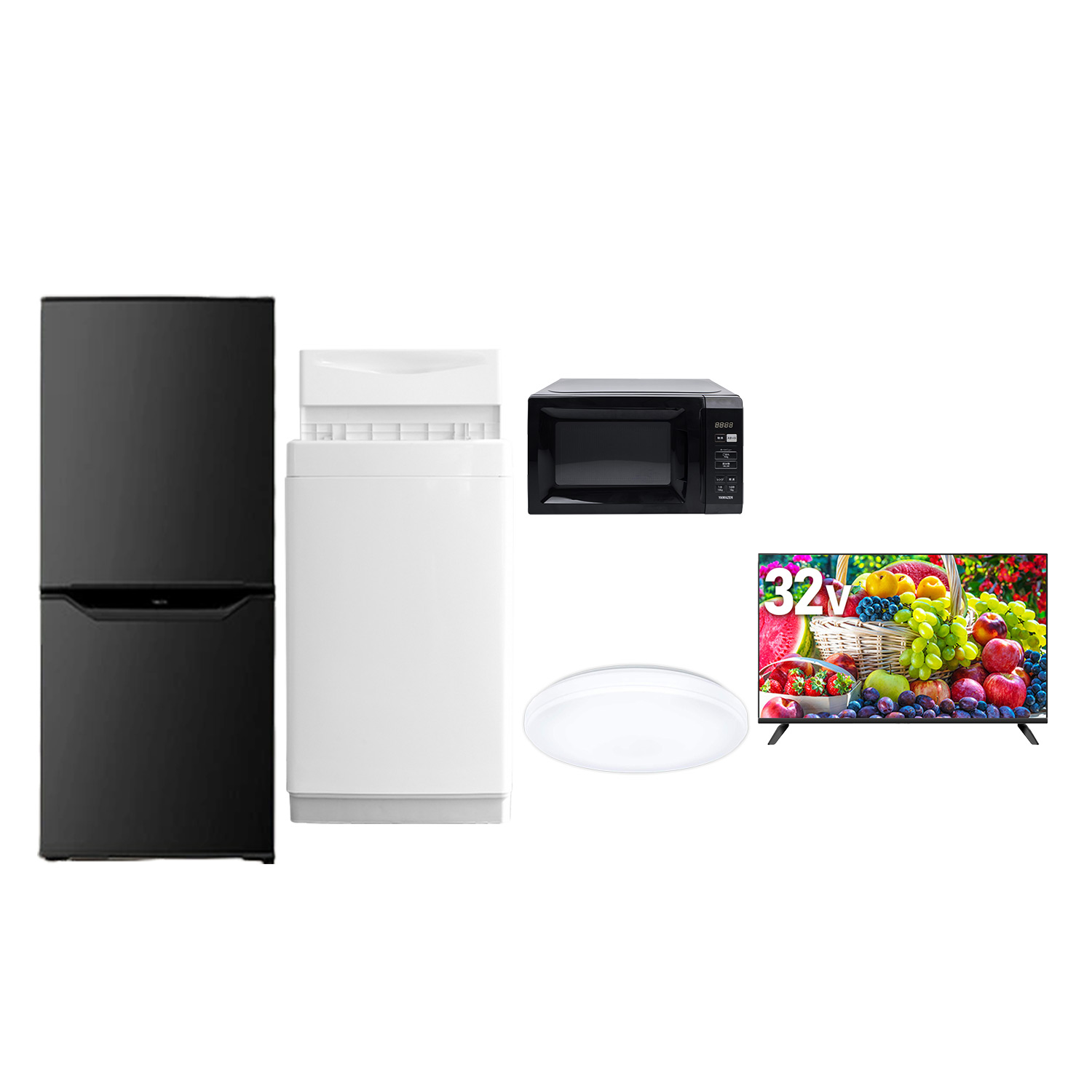 山善（YAMAZEN） 家電セット 一人暮らし 5点セット 冷蔵庫 106L 洗濯機