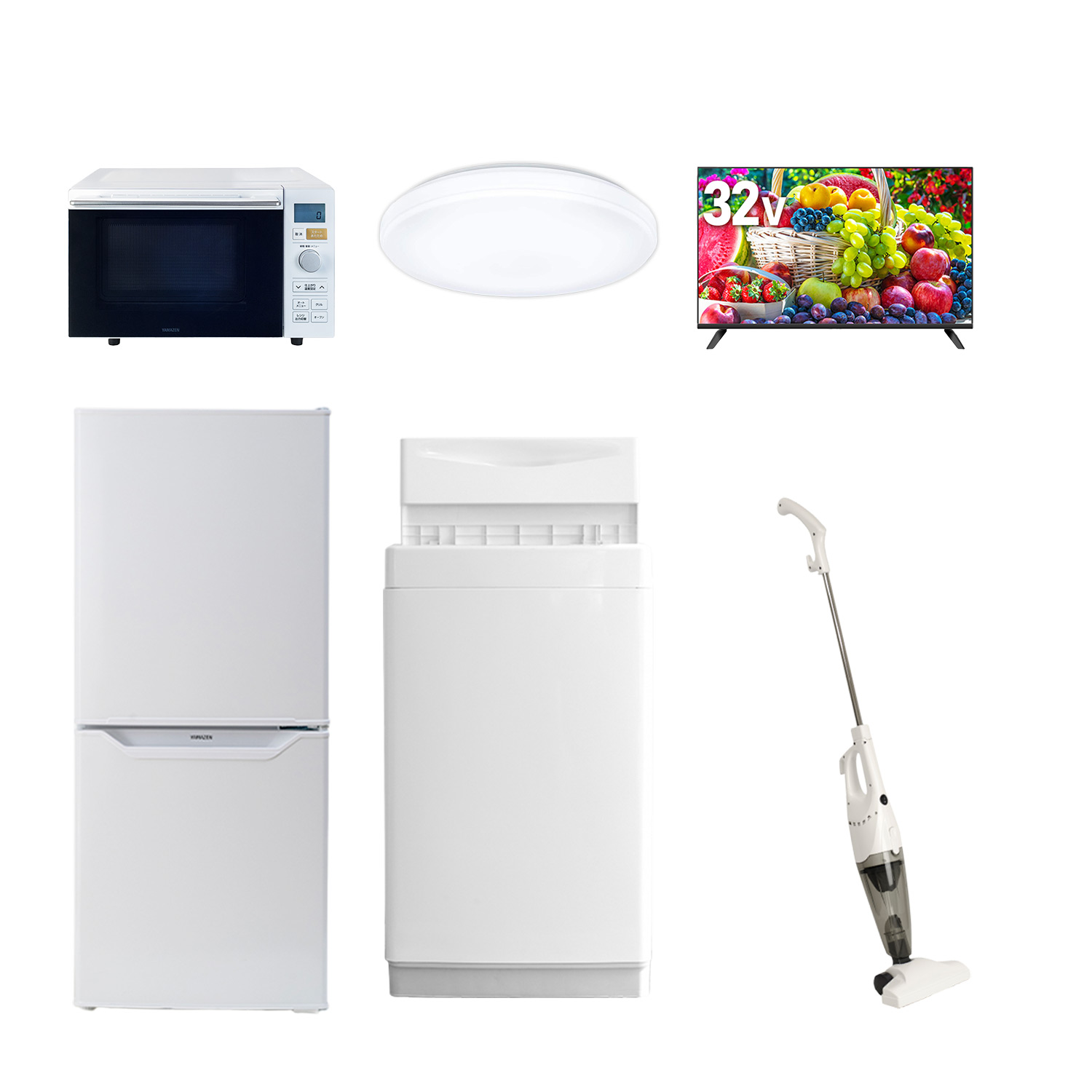 山善（YAMAZEN） 家電セット 一人暮らし 6点セット 冷蔵庫 106L 洗濯機