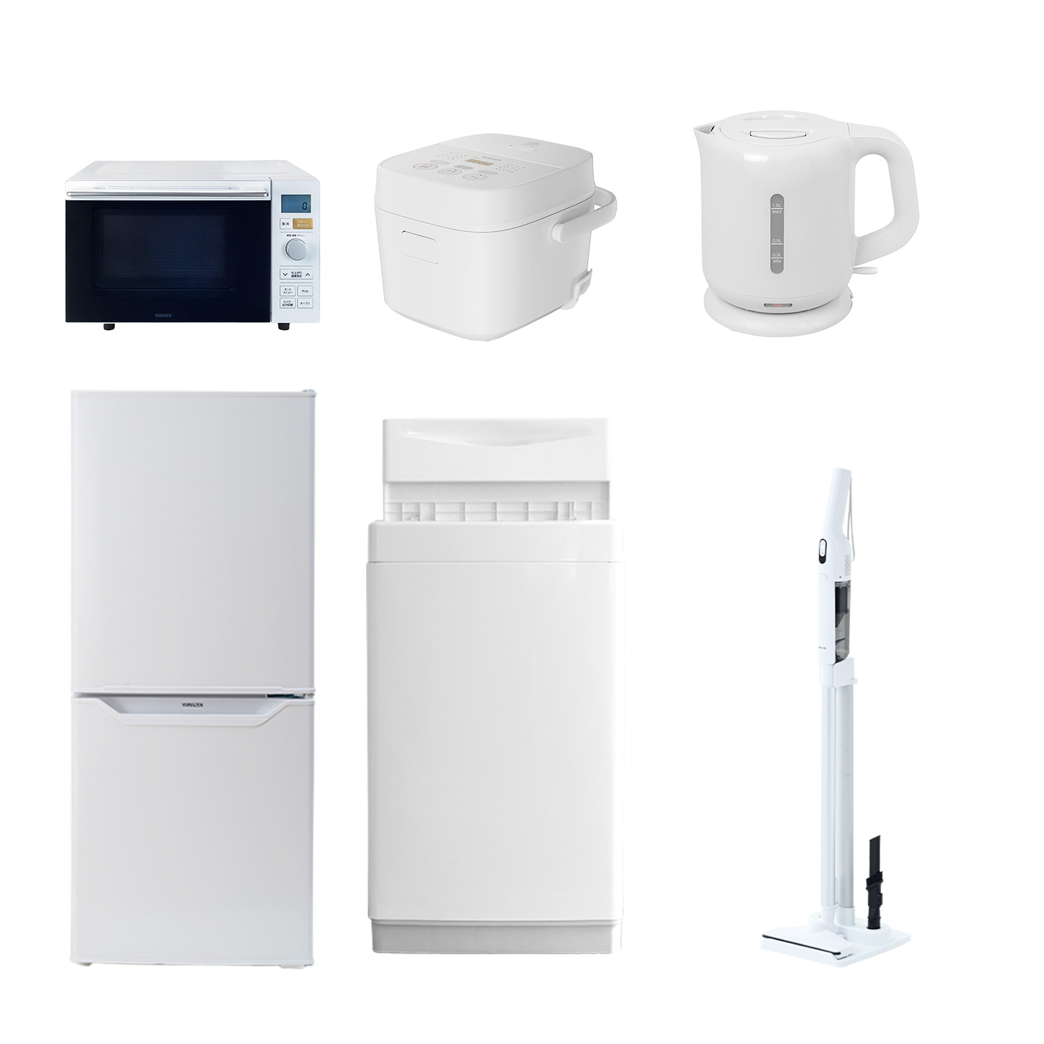 山善（YAMAZEN） 家電セット 一人暮らし 6点セット 冷蔵庫 106L 洗濯機