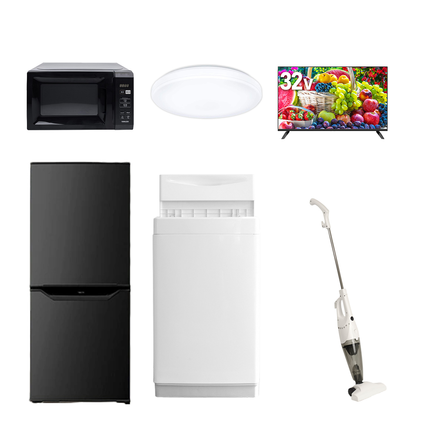 山善（YAMAZEN） 家電セット 一人暮らし 6点セット 冷蔵庫 106L 洗濯機