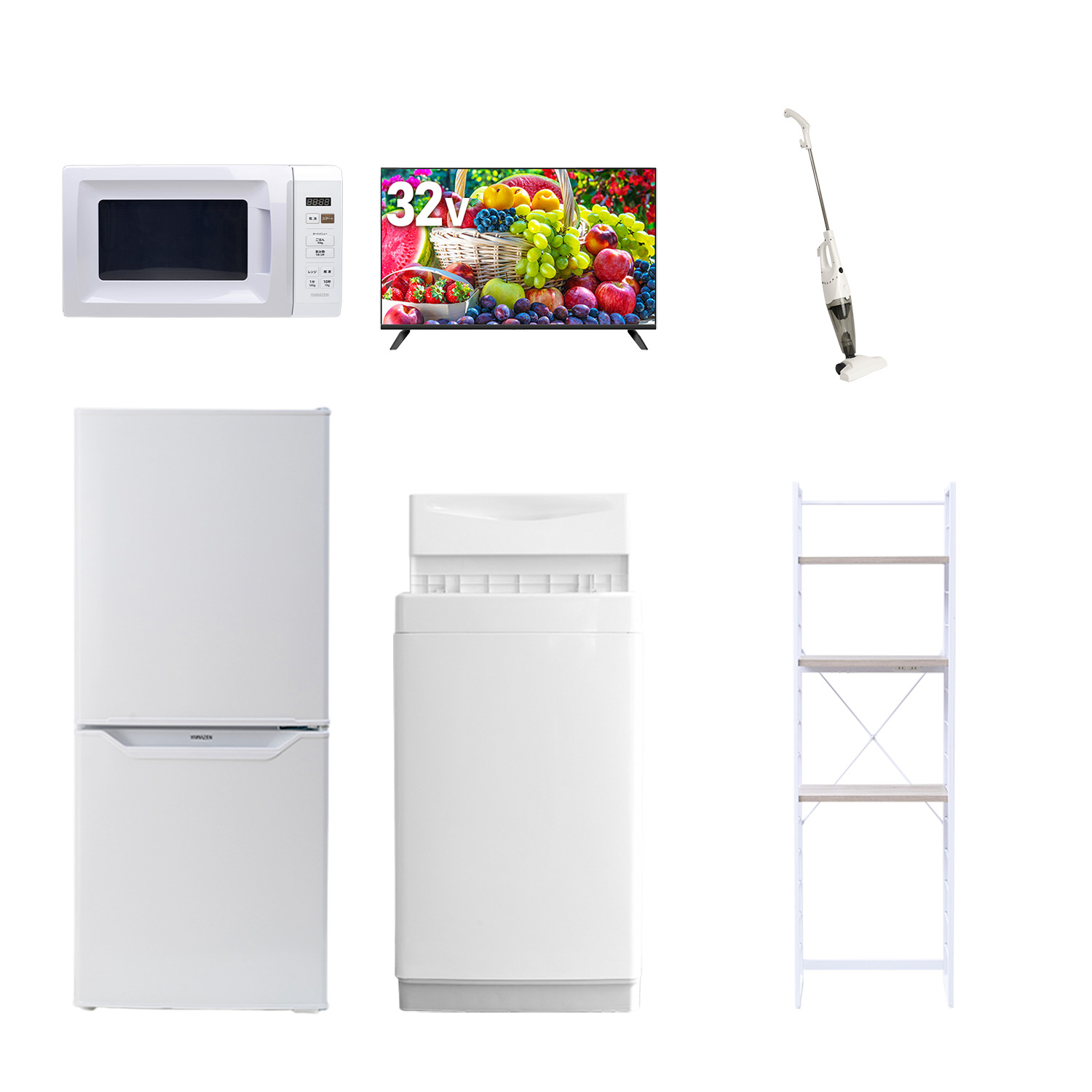 家電セット 一人暮らし 6点セット 冷蔵庫 106L 洗濯機 6kg 電子レンジ