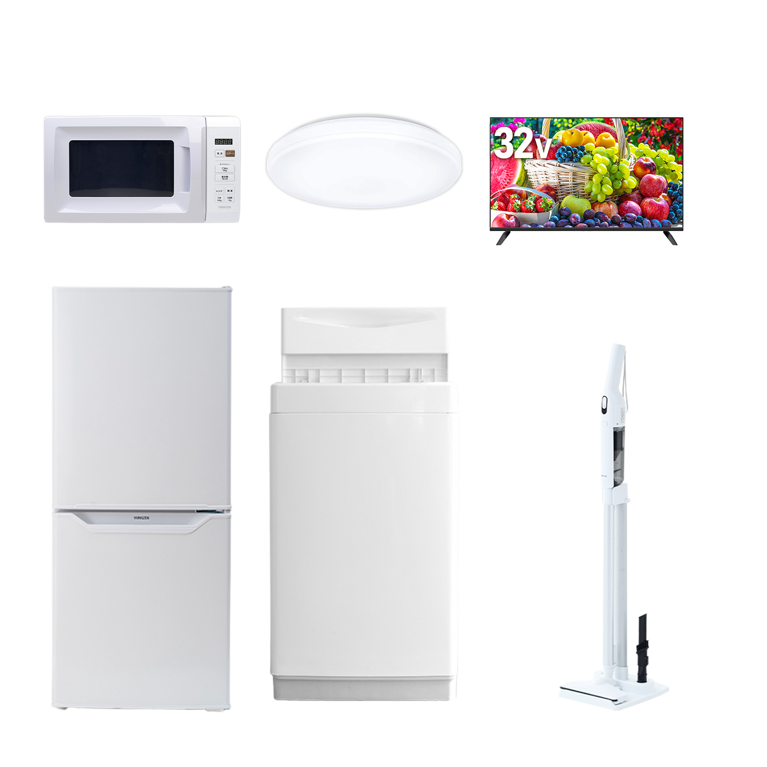 山善（YAMAZEN） 家電セット 一人暮らし 6点セット 冷蔵庫 106L 洗濯機