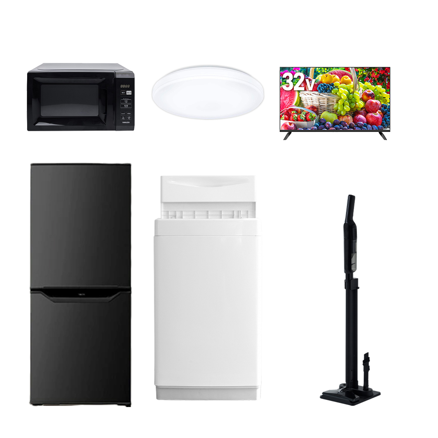 山善（YAMAZEN） 家電セット 一人暮らし 6点セット 冷蔵庫 106L 洗濯機