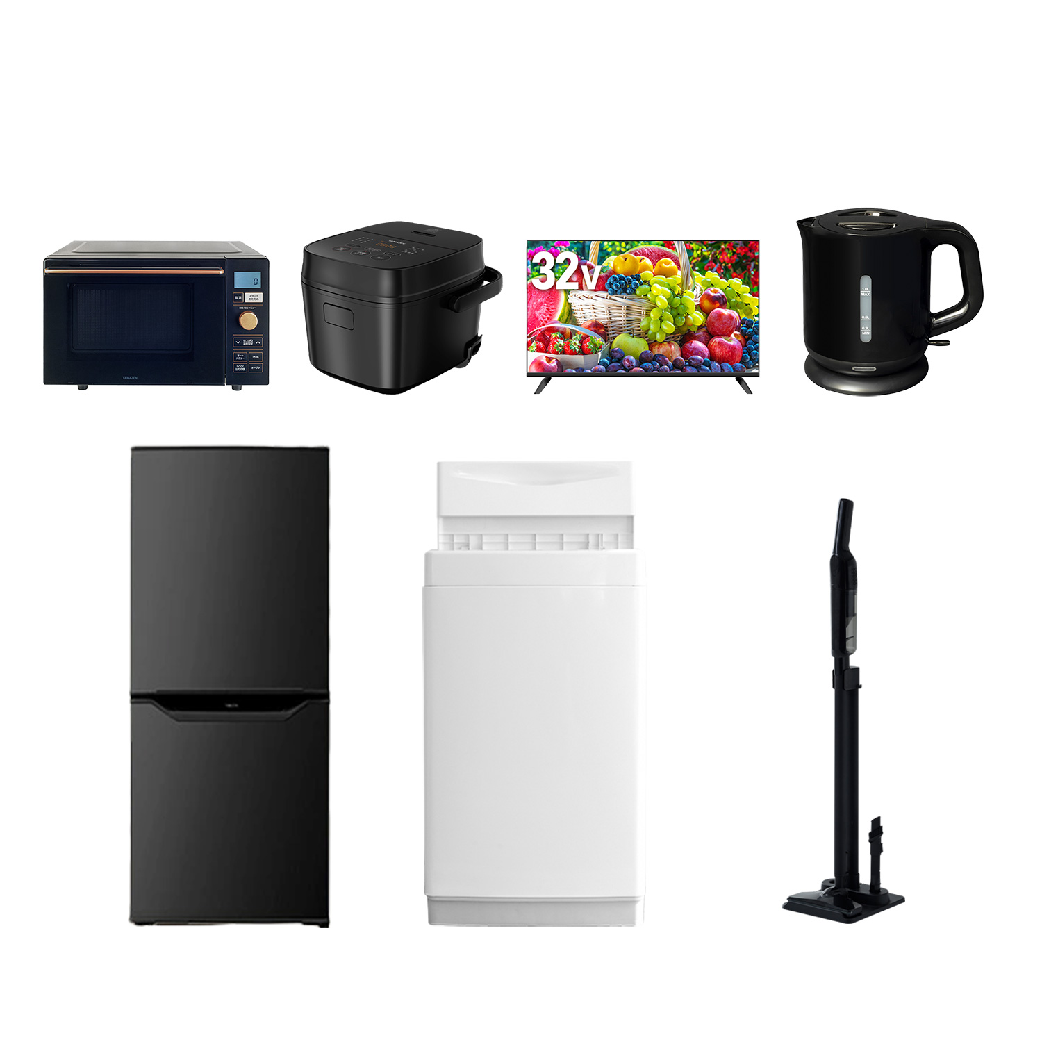 山善（YAMAZEN） 家電セット 一人暮らし 7点セット 冷蔵庫 106L 洗濯機