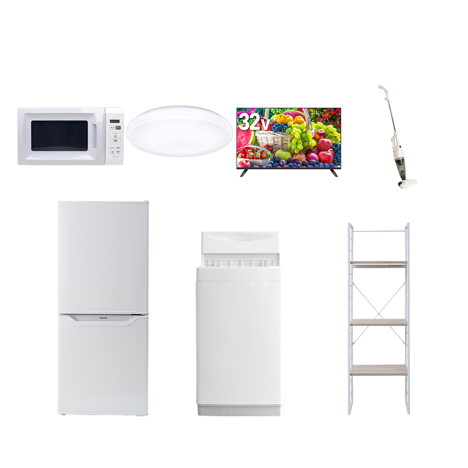 生活家電4点セット 冷蔵庫 洗濯機 電子レンジ シーリング⑦