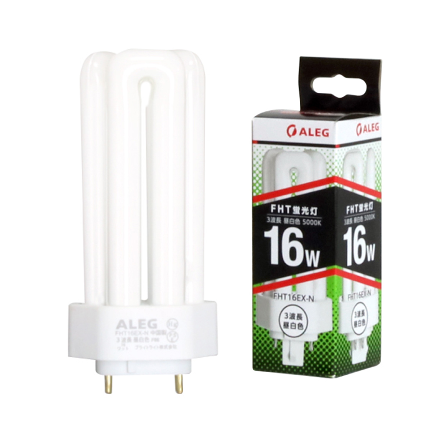 ALEG 3波長　昼白色 FHT16EX-N 60個セット 蛍光灯 蛍光ランプ コンパクト蛍光灯 電球色 昼白色 長寿命 Hf形
