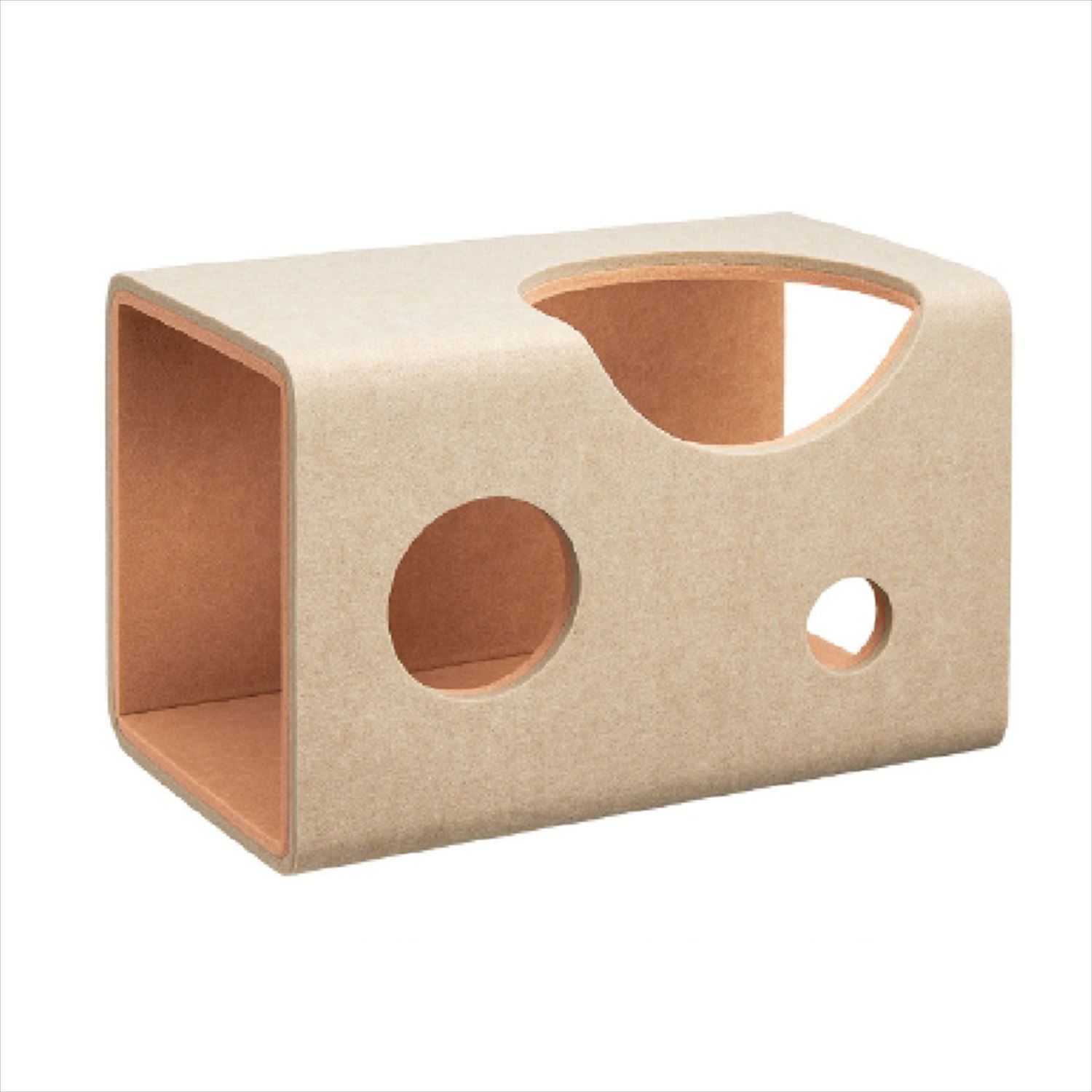 リクシル　猫壁　トンネルとステップ オレンジ&ベージュ 猫壁 トンネル マグネット式 キャットステップ 壁面 にゃんぺき