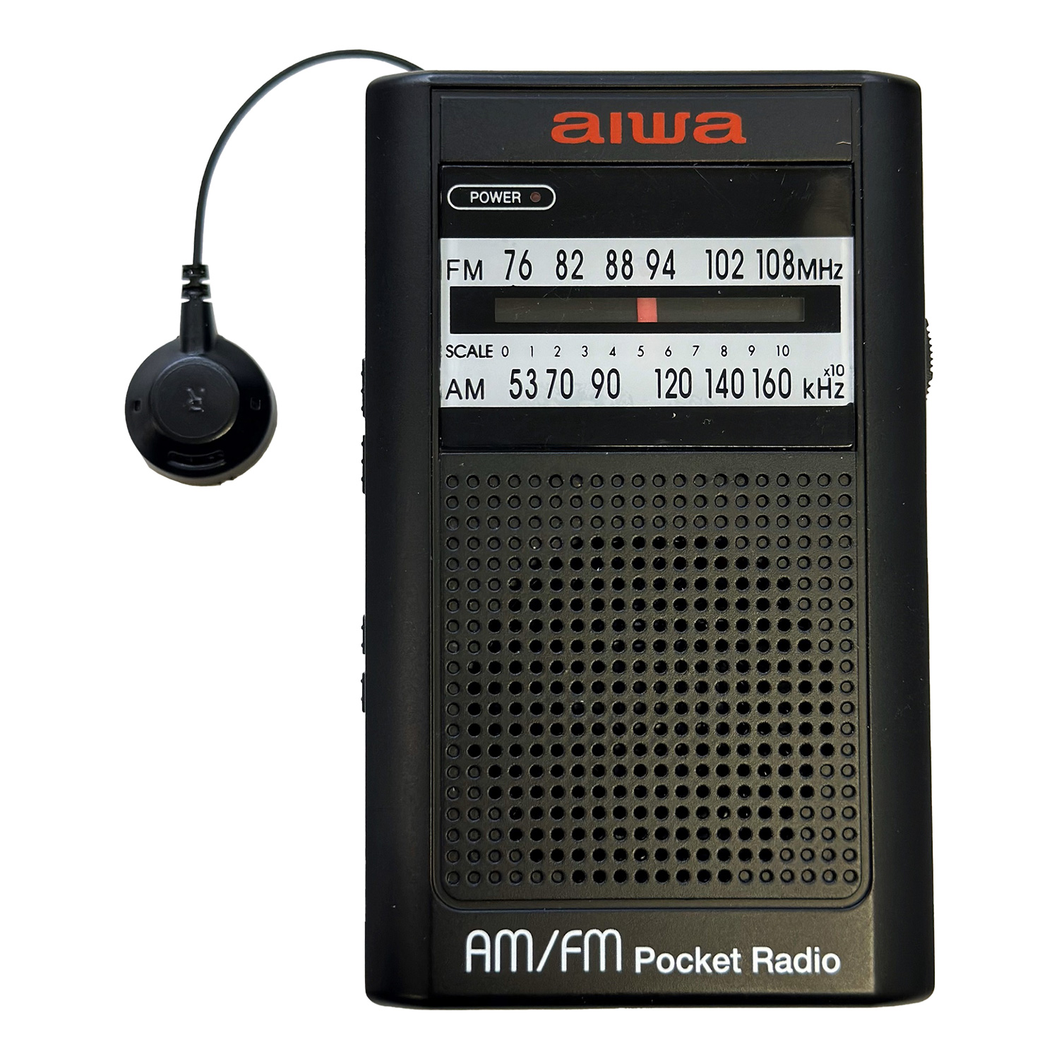 とうしょう aiwa AM FM ポケットラジオ 本体内蔵巻取式イヤホン付