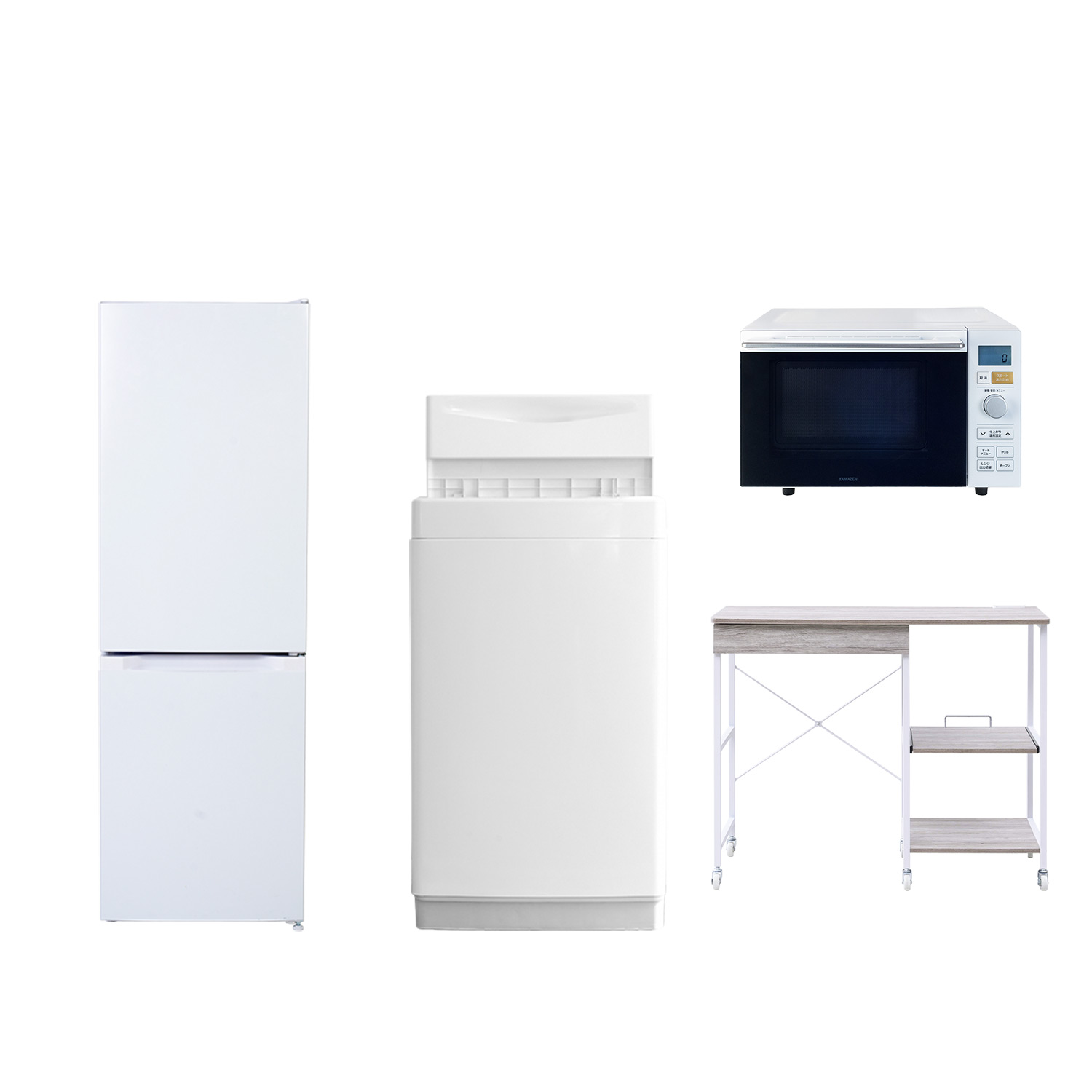 山善（YAMAZEN） 新生活家電セット 4点セット 一人暮らし (6kg洗濯機