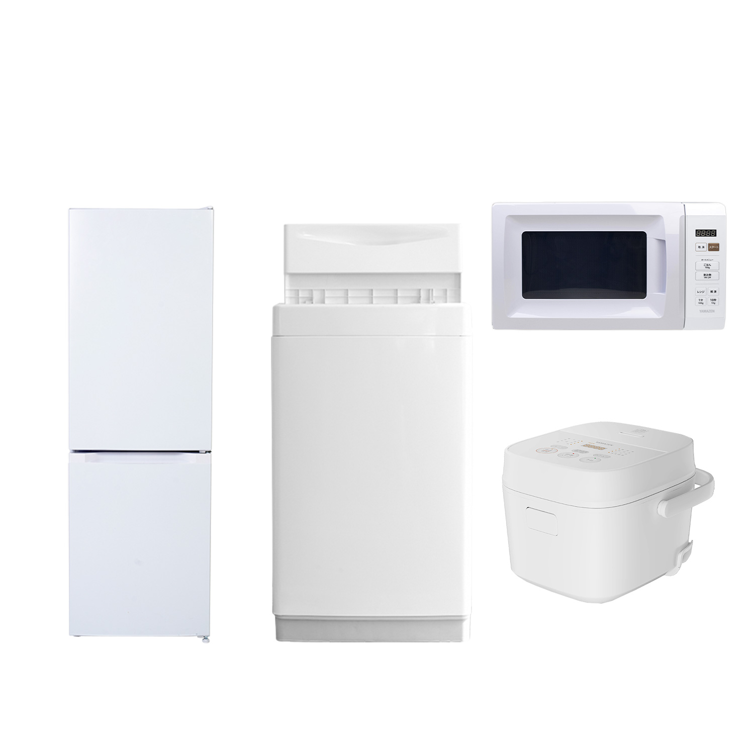 山善 新生活家電セット 4点セット 一人暮らし (6kg洗濯機 157L