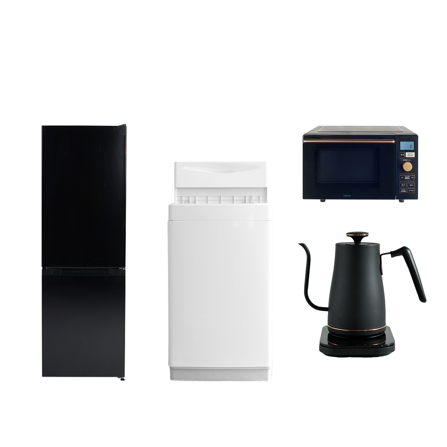 山善（YAMAZEN） 家電セット 一人暮らし 4点セット 冷蔵庫 157L 洗濯機 