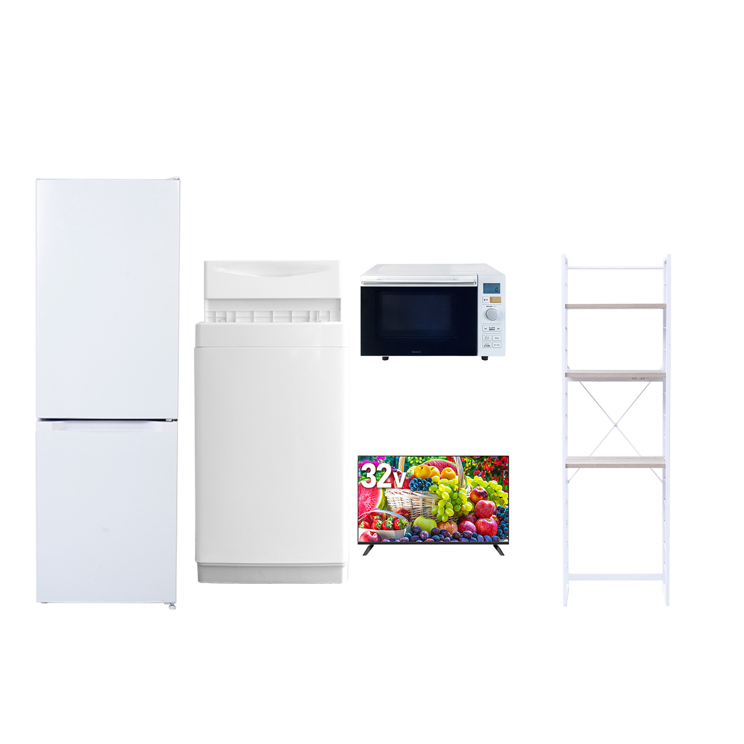 山善（YAMAZEN） 家電セット 一人暮らし 5点セット 冷蔵庫 157L 洗濯機