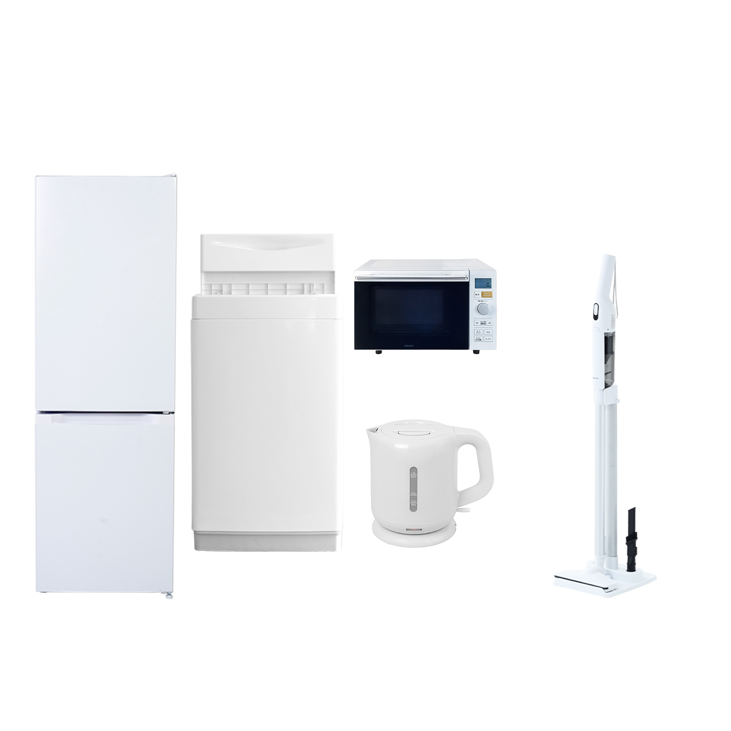 山善（YAMAZEN） 新生活家電セット 5点セット 一人暮らし (6kg洗濯機