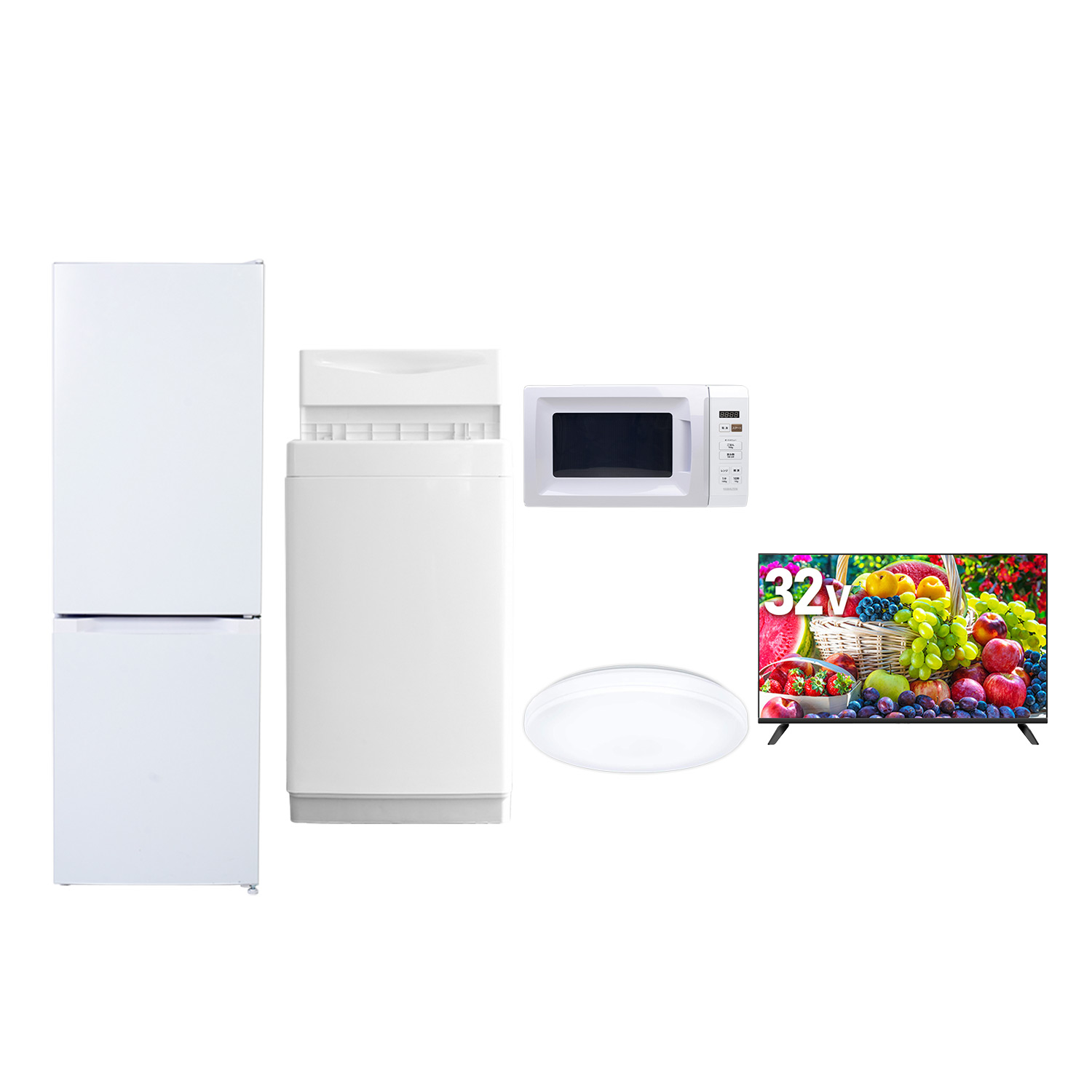 山善（YAMAZEN） 家電セット 一人暮らし 5点セット 冷蔵庫 157L 洗濯機 