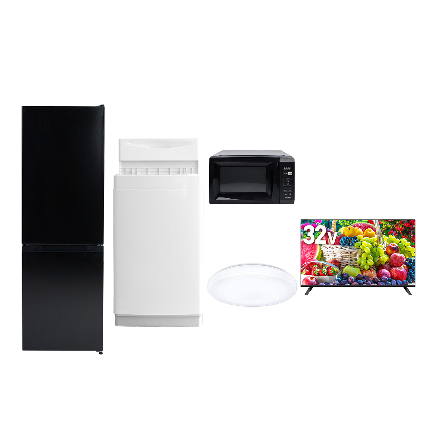 山善（YAMAZEN） 家電セット 一人暮らし 5点セット 冷蔵庫 157L 洗濯機