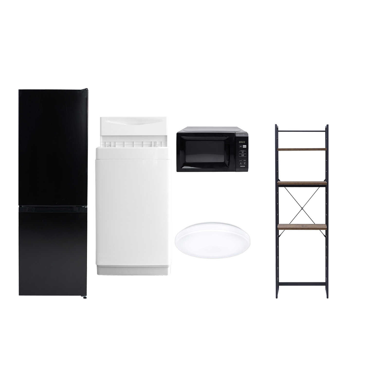 山善（YAMAZEN） 新生活家電セット 5点セット 一人暮らし (6kg洗濯機