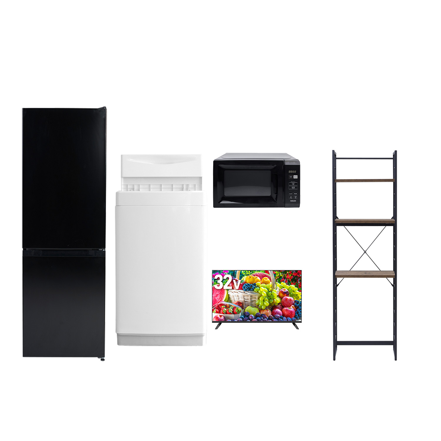 山善（YAMAZEN） 新生活家電セット 5点セット 一人暮らし (6kg洗濯機