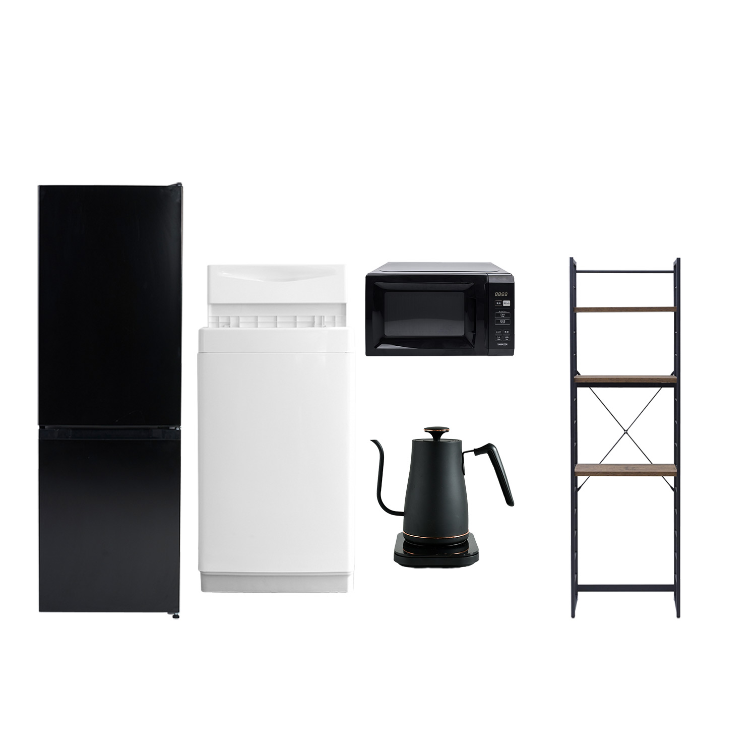 山善（YAMAZEN） 新生活家電セット 5点セット 一人暮らし (6kg洗濯機