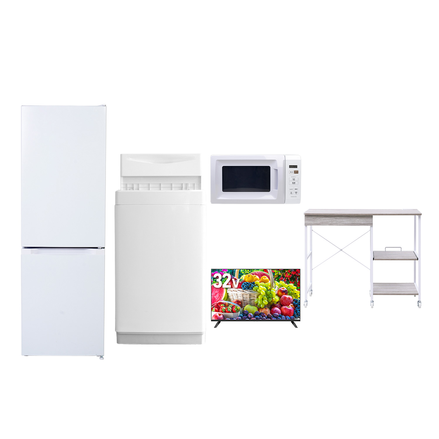 山善（YAMAZEN） 新生活家電セット 5点セット 一人暮らし (6kg洗濯機