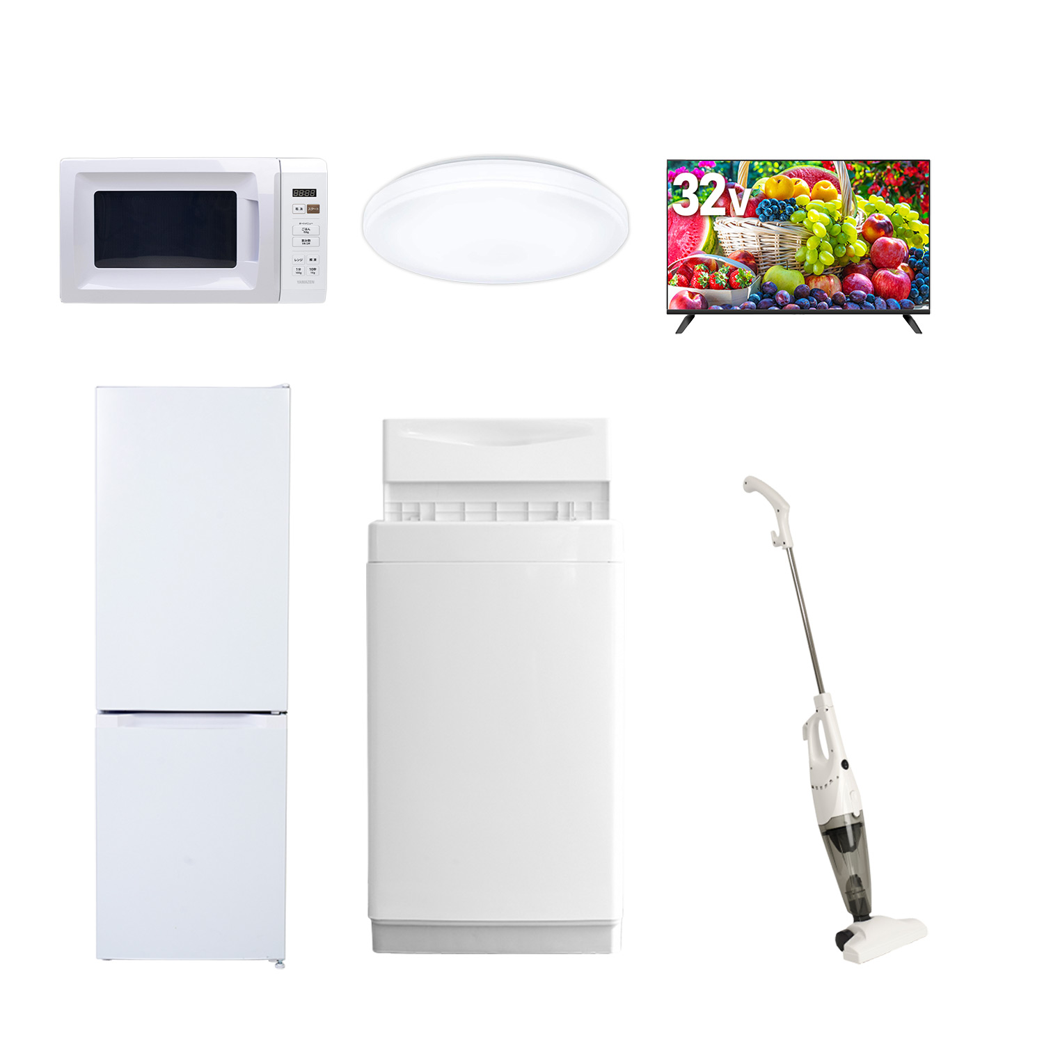山善（YAMAZEN） 家電セット 一人暮らし 6点セット 冷蔵庫 157L 洗濯機 