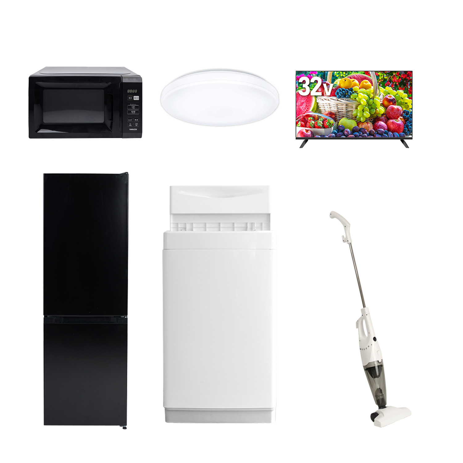 山善（YAMAZEN） 家電セット 一人暮らし 6点セット 冷蔵庫 157L 洗濯機 