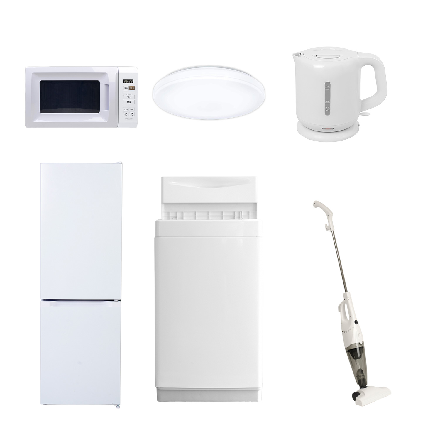 山善（YAMAZEN） 家電セット 一人暮らし 6点セット 冷蔵庫 157L 洗濯機