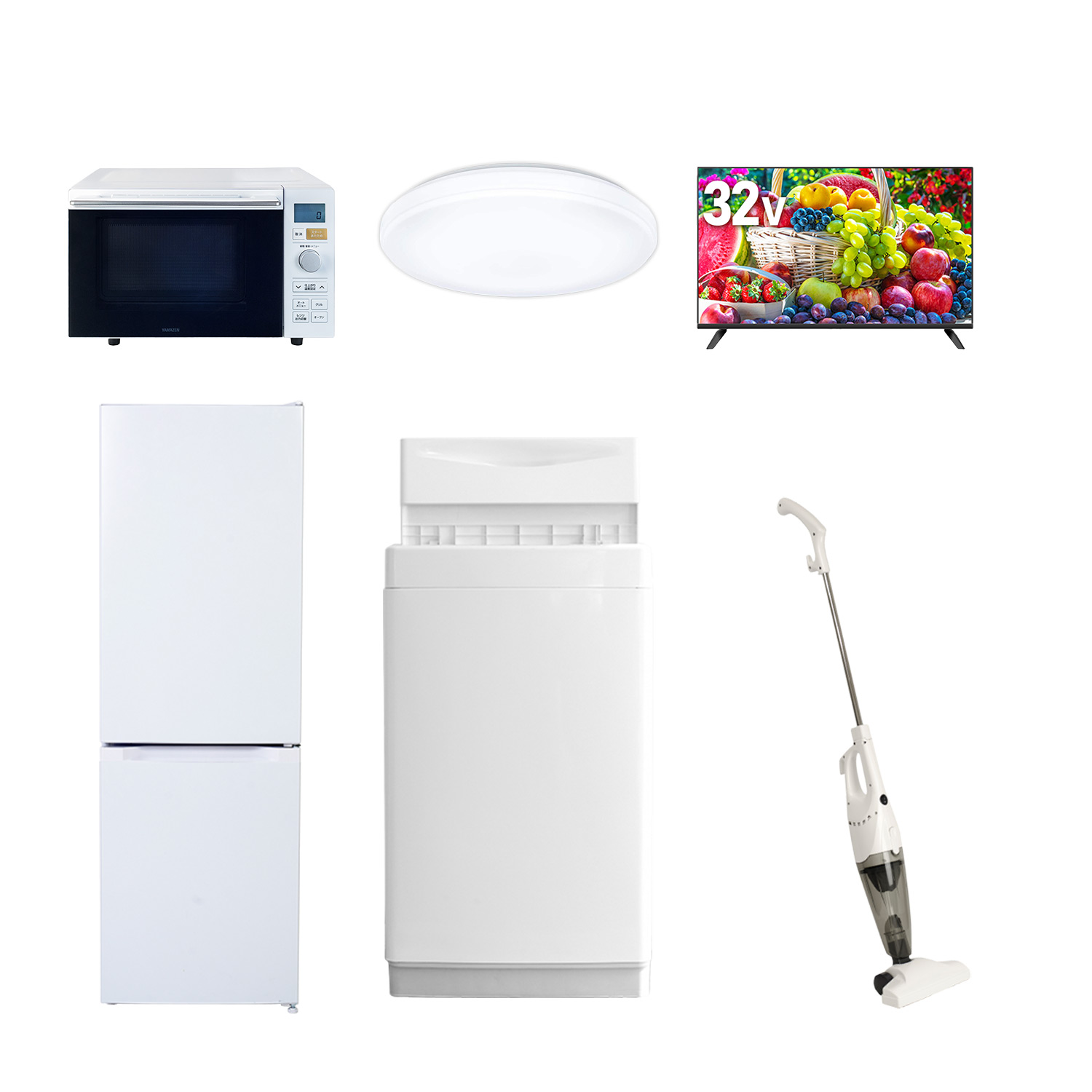 山善（YAMAZEN） 家電セット 一人暮らし 6点セット 冷蔵庫 157L 洗濯機 