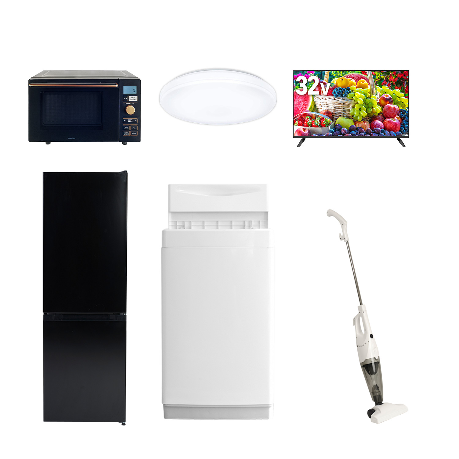 山善（YAMAZEN） 家電セット 一人暮らし 6点セット 冷蔵庫 157L 洗濯機 