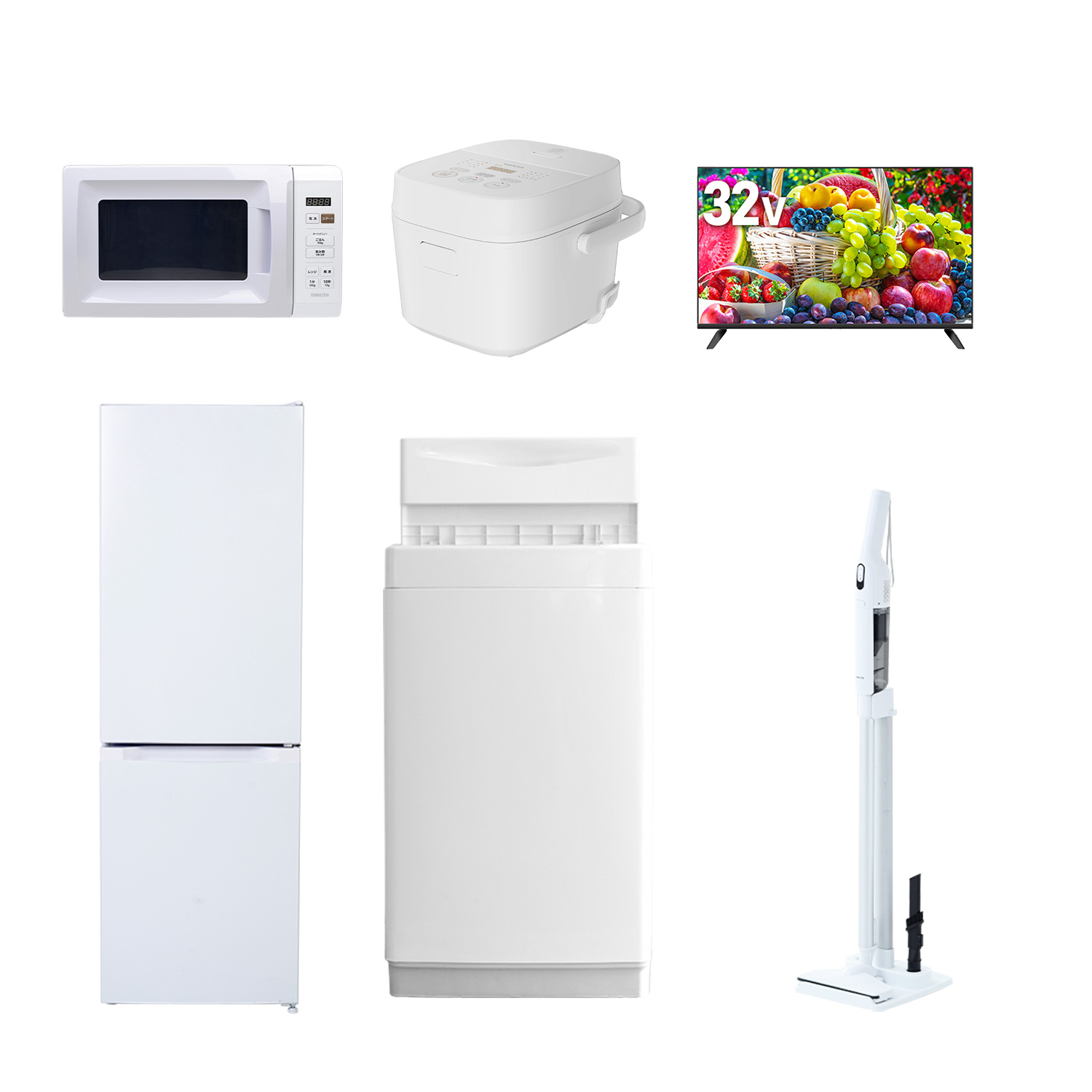 山善（YAMAZEN） 家電セット 一人暮らし 6点セット 冷蔵庫 157L 洗濯機 