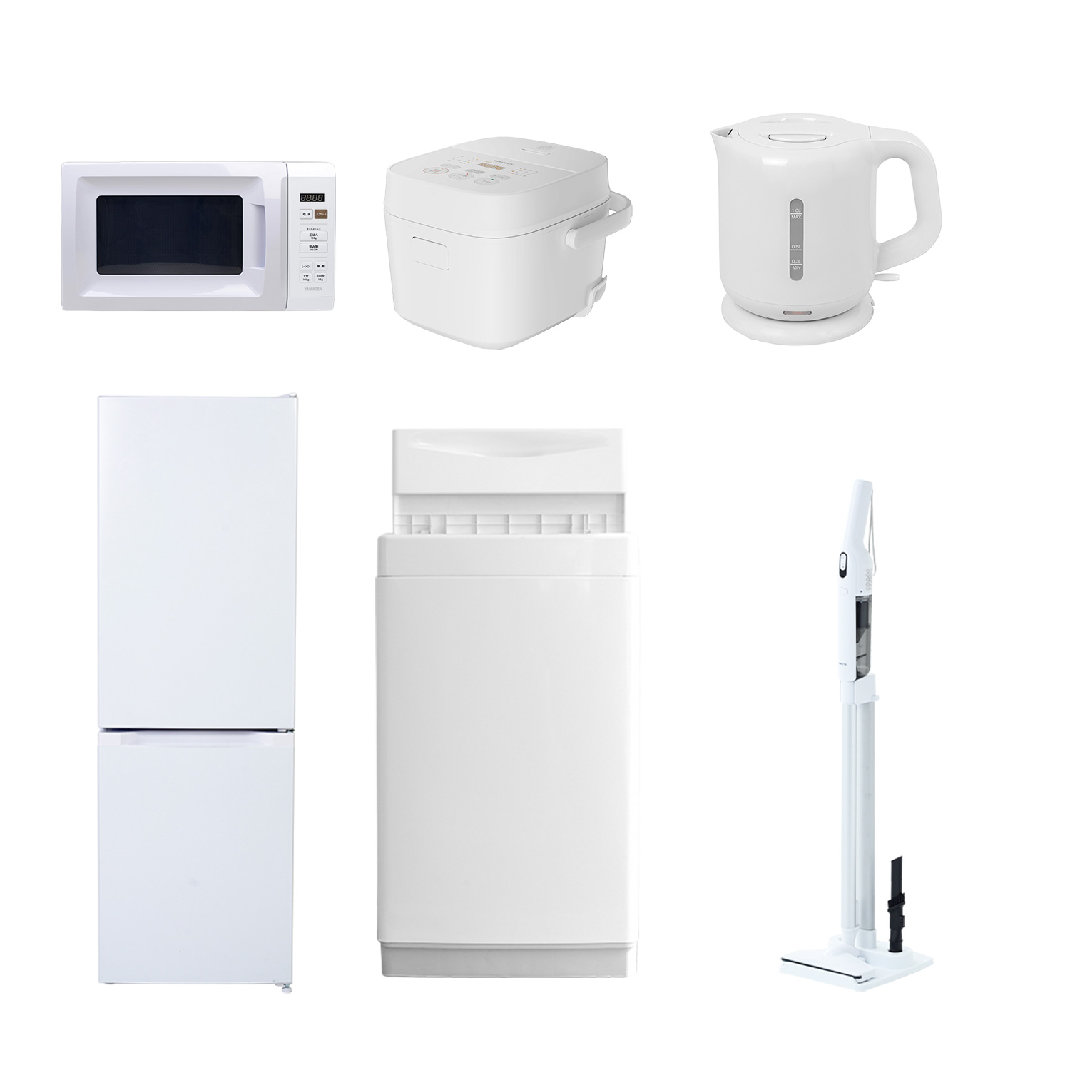 山善（YAMAZEN） 家電セット 一人暮らし 6点セット 冷蔵庫 157L 洗濯機