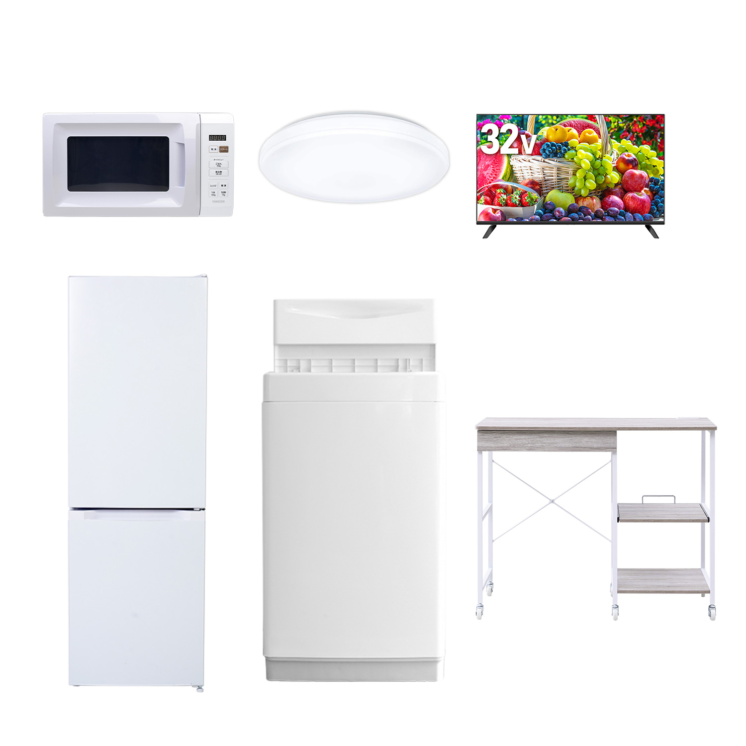 山善（YAMAZEN） 家電セット 一人暮らし 6点セット 冷蔵庫 157L 洗濯機 