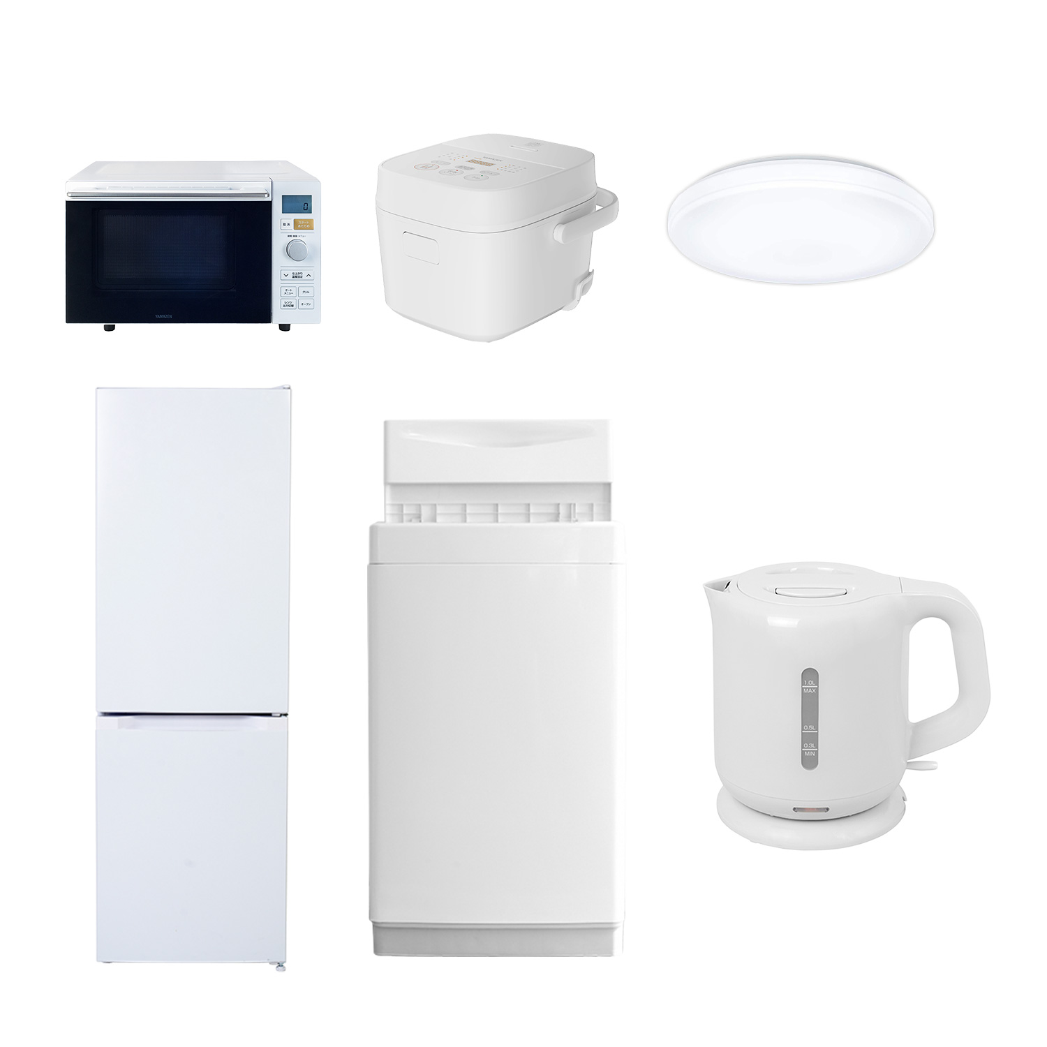 家電セット 一人暮らし 6点セット 冷蔵庫 157L 洗濯機 6kg オーブン