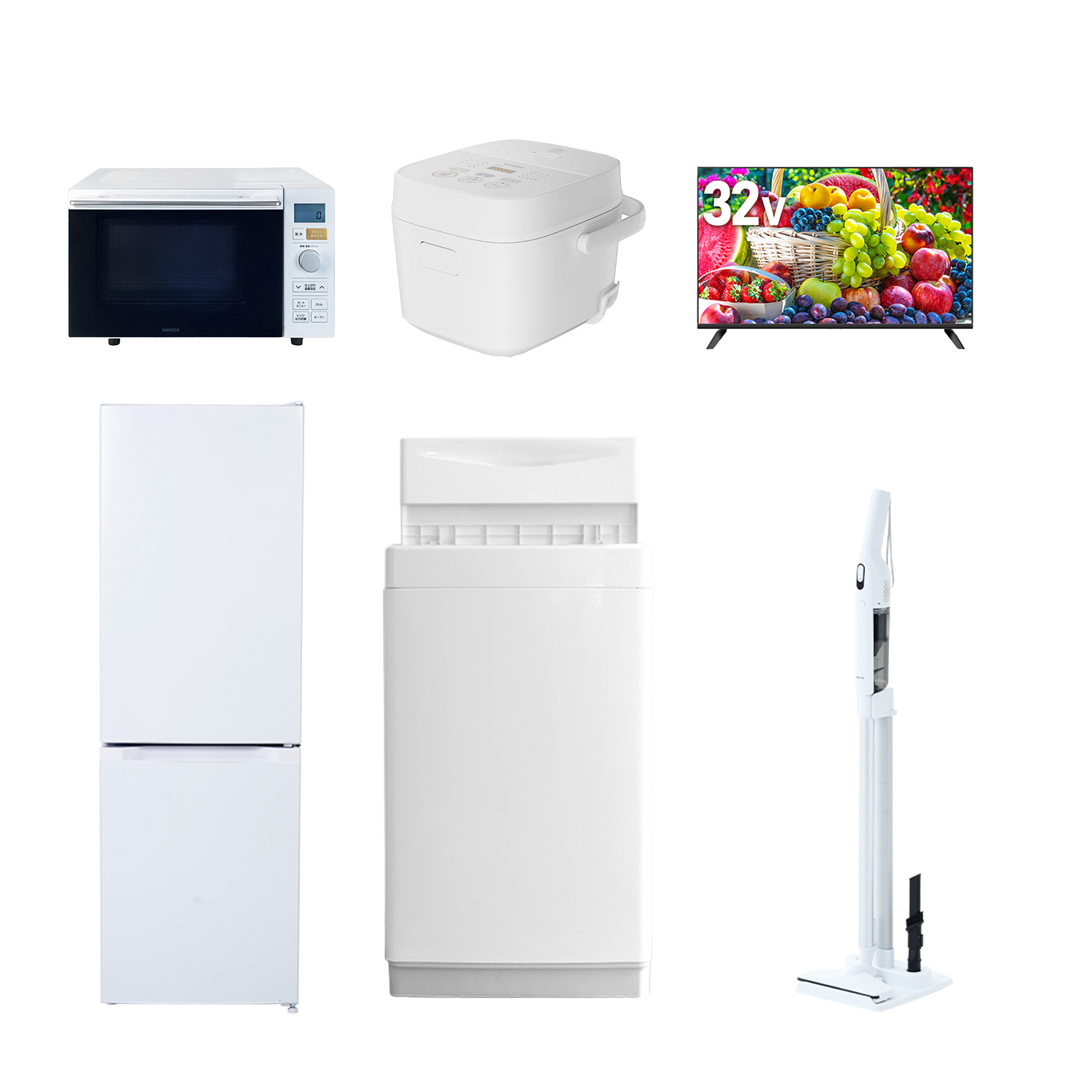 山善（YAMAZEN） 家電セット 一人暮らし 6点セット 冷蔵庫 157L 洗濯機 
