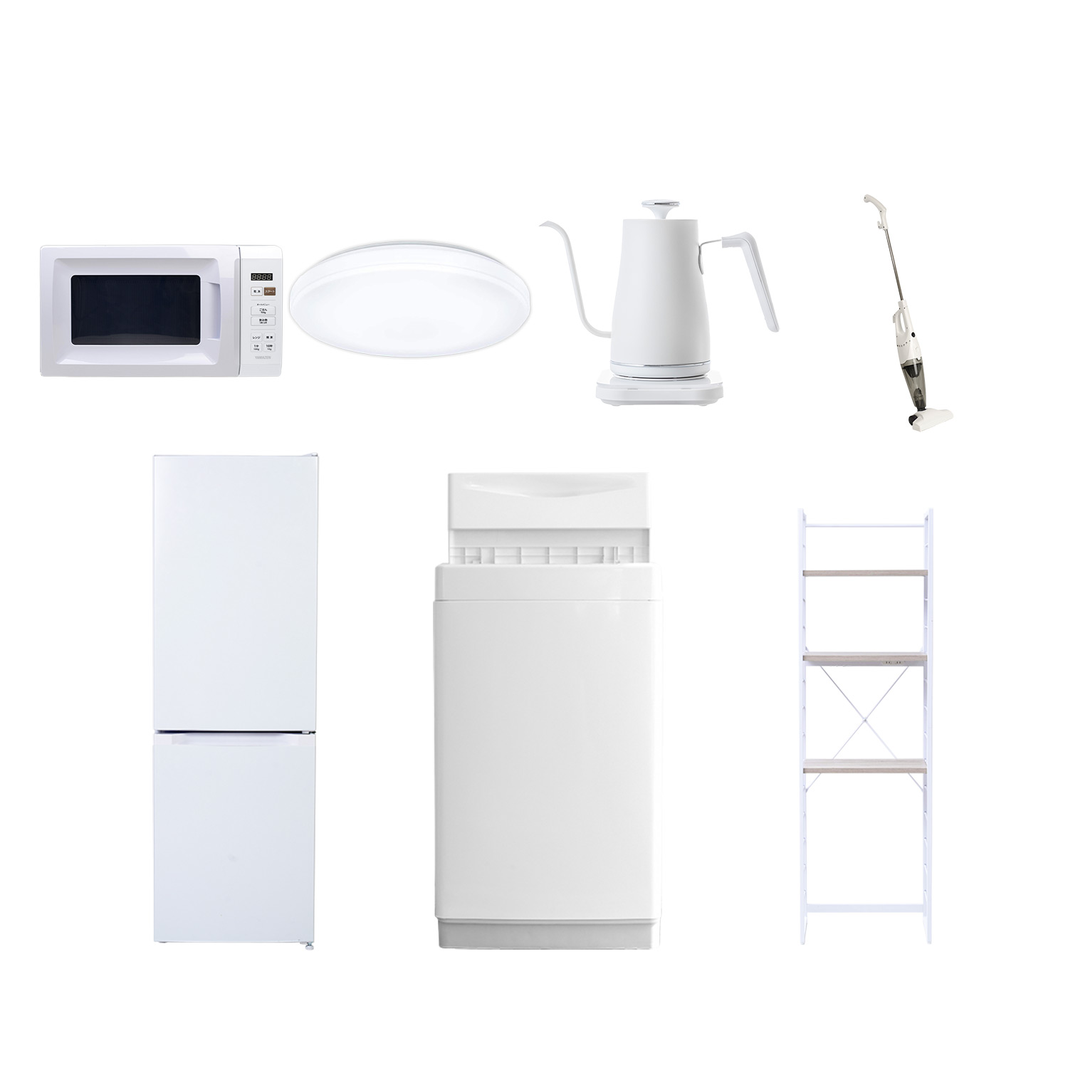 山善（YAMAZEN） 家電セット 一人暮らし 7点セット 冷蔵庫 157L 洗濯機